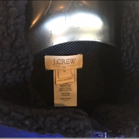 J.Crew Factory Sherpa shearling style navy vest M - Picture 3 of 7